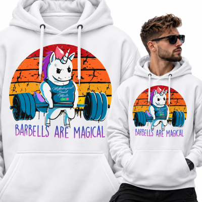 BLUZA Z KAPTUREM NA SIŁOWNIĘ  UNICORNSQUATTING